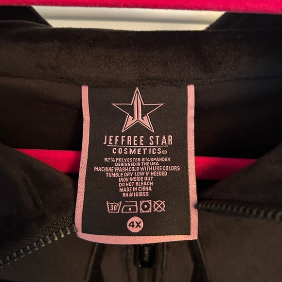 Jeffree Star Black Velour Jacket with Star Design NWOT - Picture 5 of 7